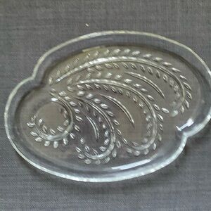 Vintage decorative glass lunch/snack plate